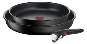 Padelle in set in alluminio con superficie antiaderente/con manico rimovibile 2 pz ø 28 cm INGENIO Eco Resis L3979102 – Tefal