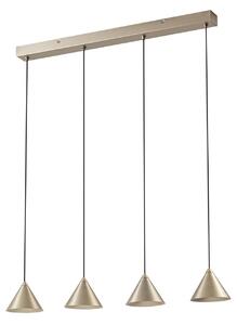 Lampada a sospensione Lucande, Rhodes, dimmerabile, Metallizzato, Soggiorno, Metallo, Moderno