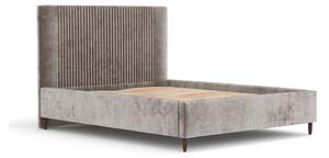 Letto matrimoniale imbottito beige con contenitore con rete inclusa 180x200 cm Etero – Maison de Rêve