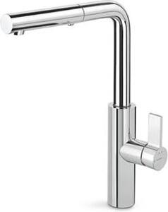 Newform Miscelatore Cucina con Doccetta Estraibile Rubinetto Monocomando a Canna Alta colore Cromo - 63915.21.018 Libera