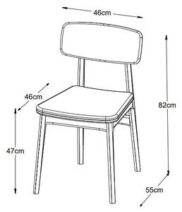 Sedia da pranzo colore naturale Livo - Unique Furniture