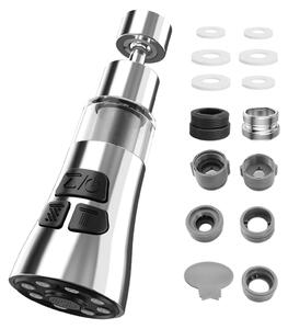 Golgner, bocchetta girevole a 360° per rubinetto, per cucina, 3 modalità, aeratore, prolunga, soffione, rubinetto da cucina, con filtro in acciaio inossidabile 316 + adattatore, per rubinetti da cucina/bagno