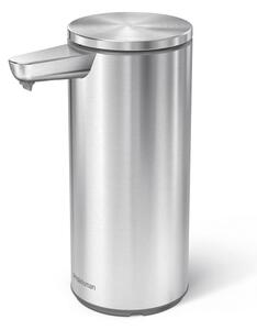 Dispenser di sapone in acciaio touchless in argento opaco da 266 ml - simplehuman