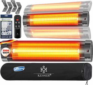 KESSER® Riscaldatore a infrarossi da 2500W, con telecomando e copertura protettiva