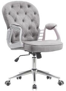 Sedia da ufficio ergonomica con rivestimento in velluto
