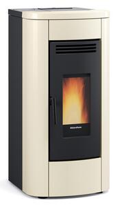 La Nordica-Extraflame Stufa a Pellet Canalizzata 8 kW Capacit Serbatoio 15 Kg Volume Riscaldabile 230 m3 Classe A+ colore Avorio - 1286850 Klaudia