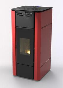 DecHome Stufa a Pellet Idro Termostufa 16,09 kW Capacit Serbatoio 30 Kg Volume Riscaldabile 460 m3 Classe A++ colore Bordeaux - 51314 Prometeo 18V