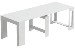 DecHome Tavolo Consolle Allungabile Design Moderno 48-240x90x78 cm colore Bianco