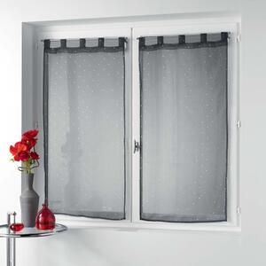 Tende in voile antracite in set da 2 60x90 cm Orion - douceur d'intérieur