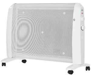 DecHome Termoconvettore Stufa Elettrica 1000W/2000W con Termostato Regolabile 4 Ruote 15-20 m colore Bianco