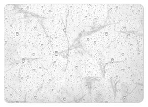 Tappetino da bagno bianco e grigio in terra di diatomee 50x70 cm Aqua - douceur d'intérieur