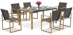 Set di mobili da giardino per 6 persone Lugo Garden Point antracite