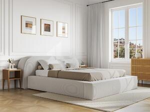 Letto con contenitore 160 x 200 cm Velluto a coste Panna - LIRABA della Maison Céphy
