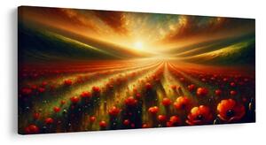 Quadro su tela – Papaveri all'orizzonte