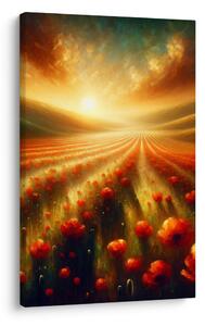 Quadro su tela – Papaveri al tramonto