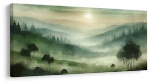 Quadro su tela – Alberi nella nebbia