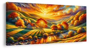 Quadro su tela – Valle dorata d’autunno