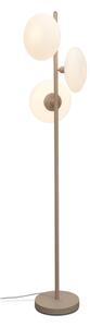 Lampada da terra color crema con paralume in vetro (altezza 161 cm) Sapporo - it's about RoMi