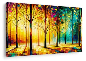 Quadro su tela – Vetrata nella foresta