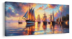 Quadro su tela – Sera nel porto