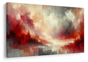 Quadro su tela – Luce rossa tra le nuvole
