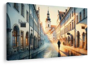 Quadro su tela – Passeggiata mattutina per le strade