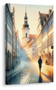 Quadro su tela – Città vecchia all’alba