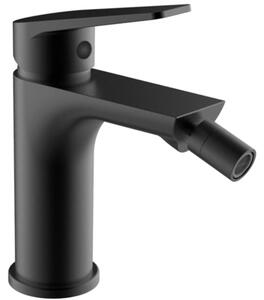Schläfer 26505815 | Miscelatore Monocomando per Bidet Bagno serie Leonardo con Scarico automatico 1 1/4, Rubinetto Monoforo Cartuccia diam35mm Nero Opaco, Italy