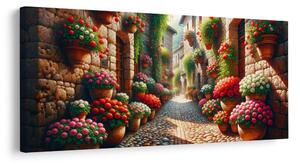 Quadro su tela – Strada piena di fiori