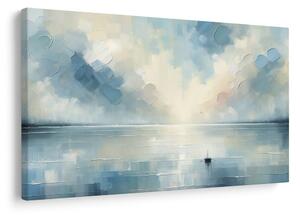 Quadro su tela – Silenzio della superficie blu