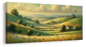Quadro su tela – Terra dei sogni e spighe mature