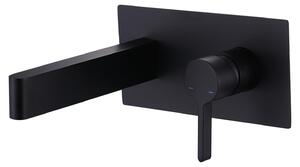 Miscelatore monocomando per lavabo da incasso, realizzato in rame e acciaio inossidabile