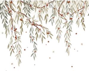 Carta da parati per bambini 200 cm x 248 cm Eucalyptus Blooming - Lilipinso