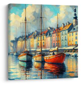 Quadro su tela – Tranquillità pomeridiana nel porto