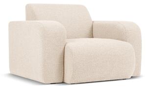 Poltrona beige in tessuto bouclé Molino - Micadoni Home