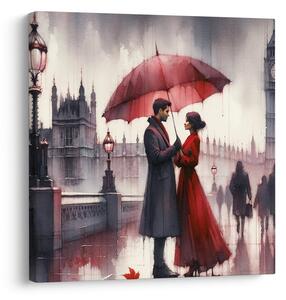 Quadro su tela – Amore sotto la pioggia