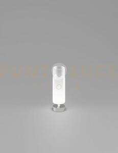 Lio lampada da tavolo p cristallo bianco nickel satinato 1 luce att