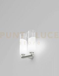 Lio applique a parete l2p cristallo bianco nickel satinato 2 luci a