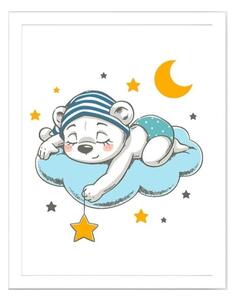 Quadro per bambini 24x29 cm Teddy - Wallity
