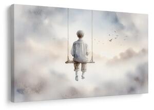 Quadro su tela – Ragazzo sull’altalena