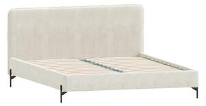 Letto matrimoniale imbottito beige con griglia 180x200 cm Barker - Ropez