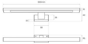 Illuminazione LED per specchio da bagno SHINE LED/13,8W/230V 60 cm IP44 ottone