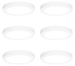 Set di 6 faretti da incasso o superficie bianchi 18 cm incl. LED Dimmerabile a 3 livelli per luce calda - Trans
