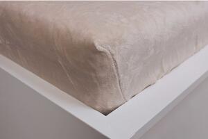Lenzuolo con angoli color crema in microflanella 180x200 cm Basic – Jerry Fabrics