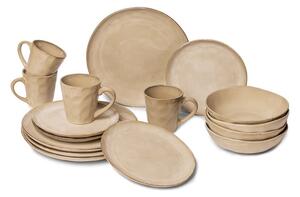 Set da pranzo in gres beige 16 pezzi Glosia - Bonami Selection