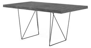 Tavolo da lavoro in cemento decorato con base nera , 160 x 90 cm Multi - TemaHome
