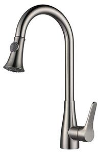 Solidchoice - Rubinetto da cucina con funzione estraibile e finitura spazzolata