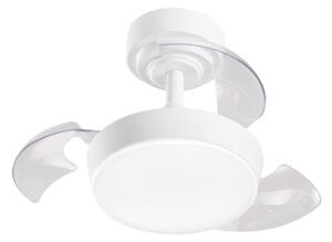 MINI OPEN PICCOLO VENTILATORE BIANCO D56 CM PALE A SCOMPARSA LED 24W LUCE CCT DIMMERABILE TELECOMANDO INCLUSO