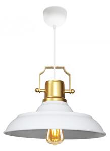 Lampadario bianco con paralume in metallo ø 25 cm Tarsus – Opviq lights