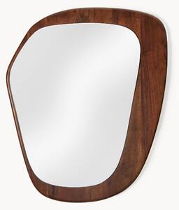 Specchio da parete con cornice in legno di acacia